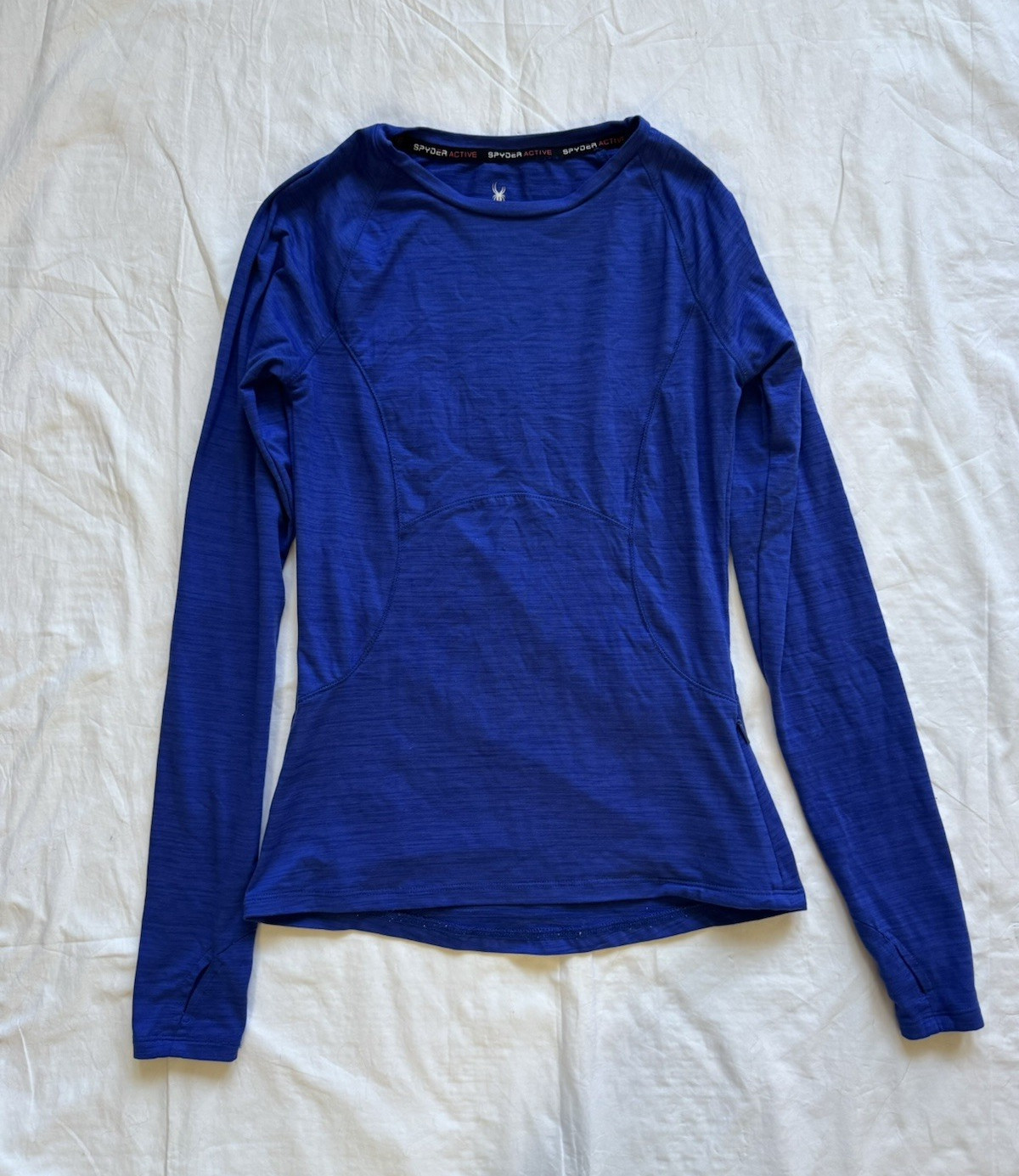 Spyder Active Women’s Blue Long Sleeve Crew Neck Stretch Knit Top XS