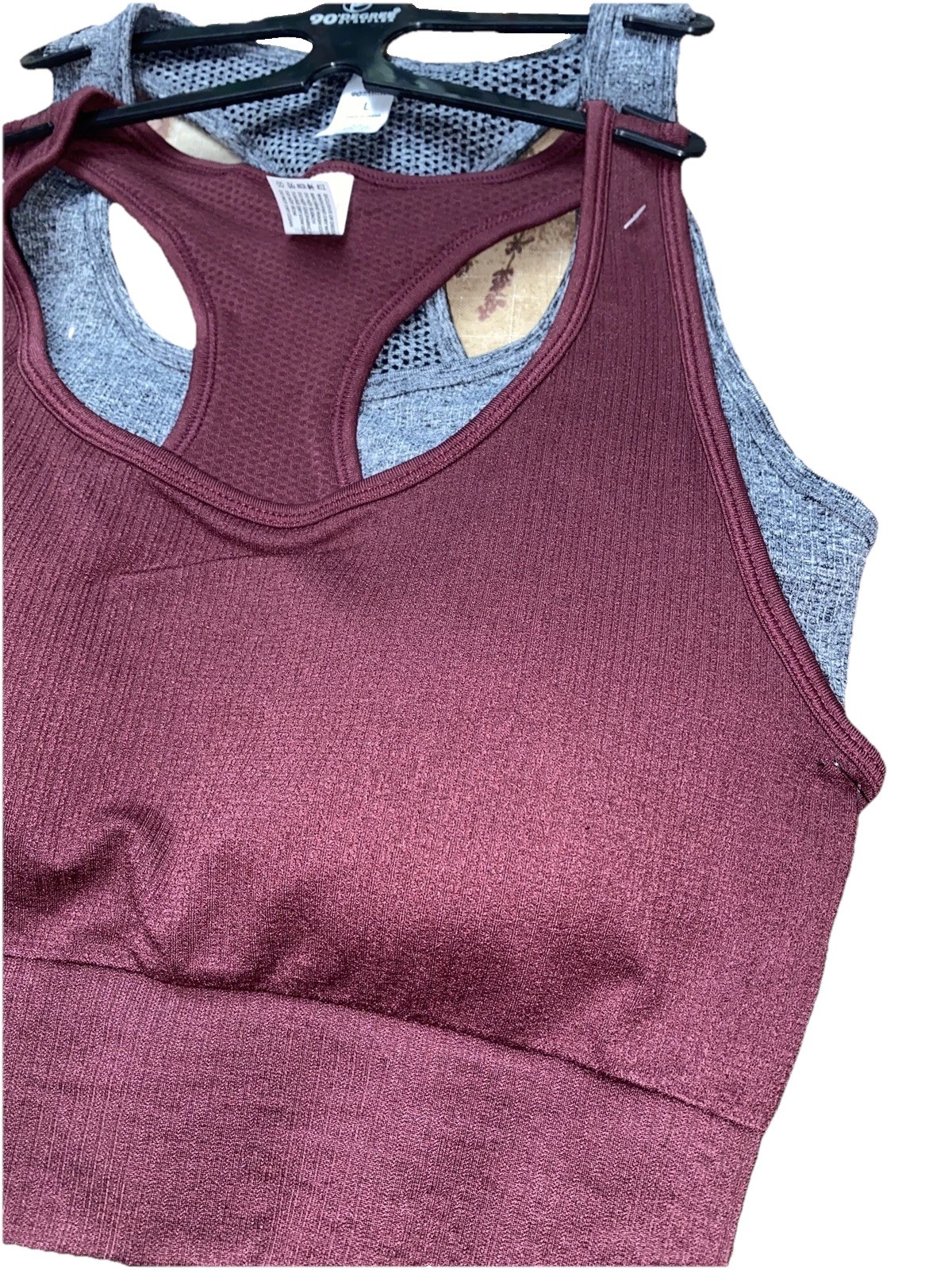 90 Degree By Reflex High Perform. Full Support Sport Bra Set-Two Large MSRP$58