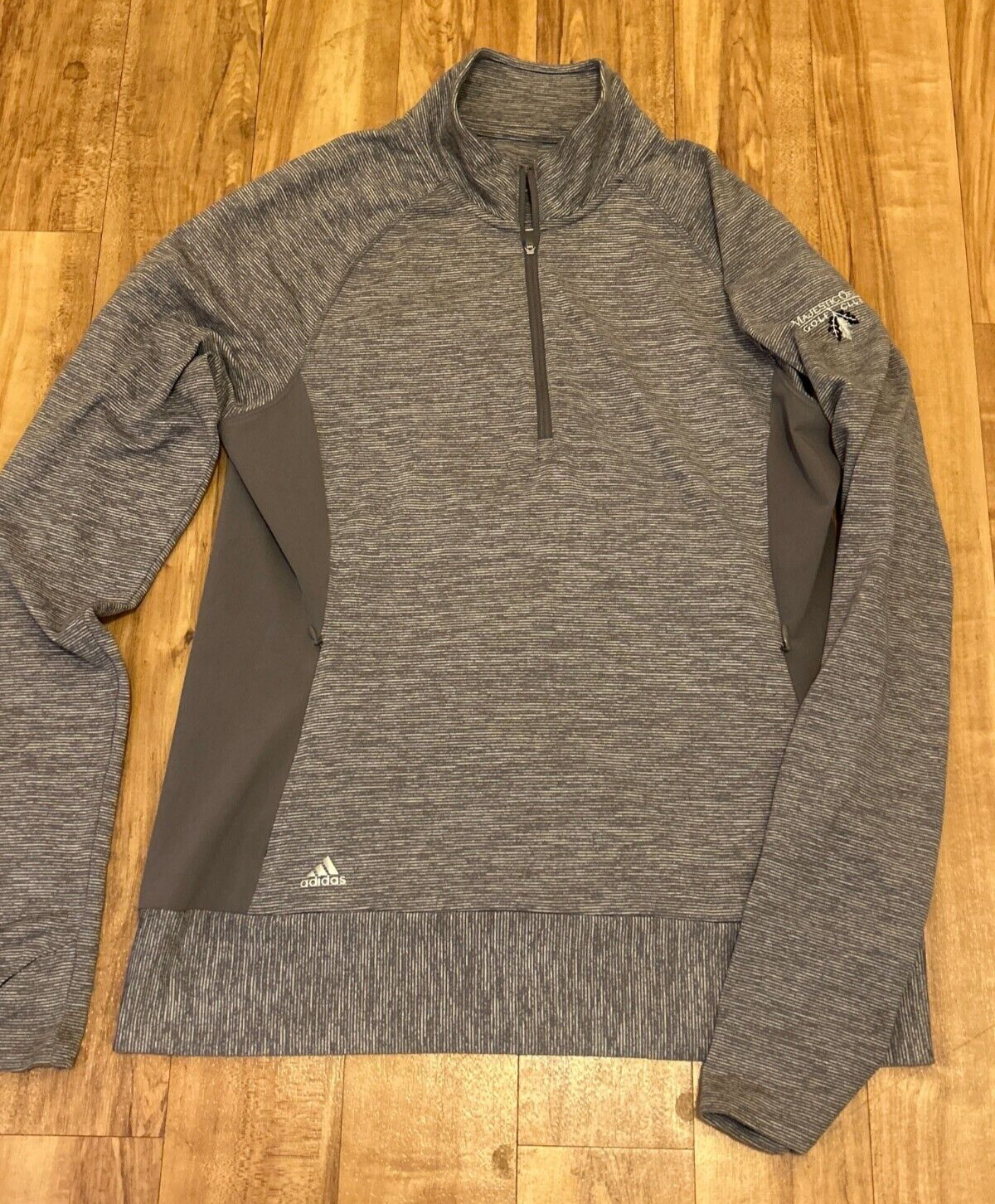 Adidas Womens 1/4 Zip Long Sleeve Shirt Base Layer Size S Majestic Oaks GC Logo