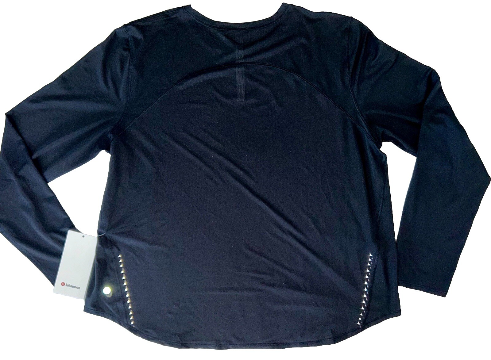 NWT💎LULULEMON💎SIZE 16💎RUN & TRAIN LONG SLEEVE💎BLACK💎PERFECT VENTILATED TEE