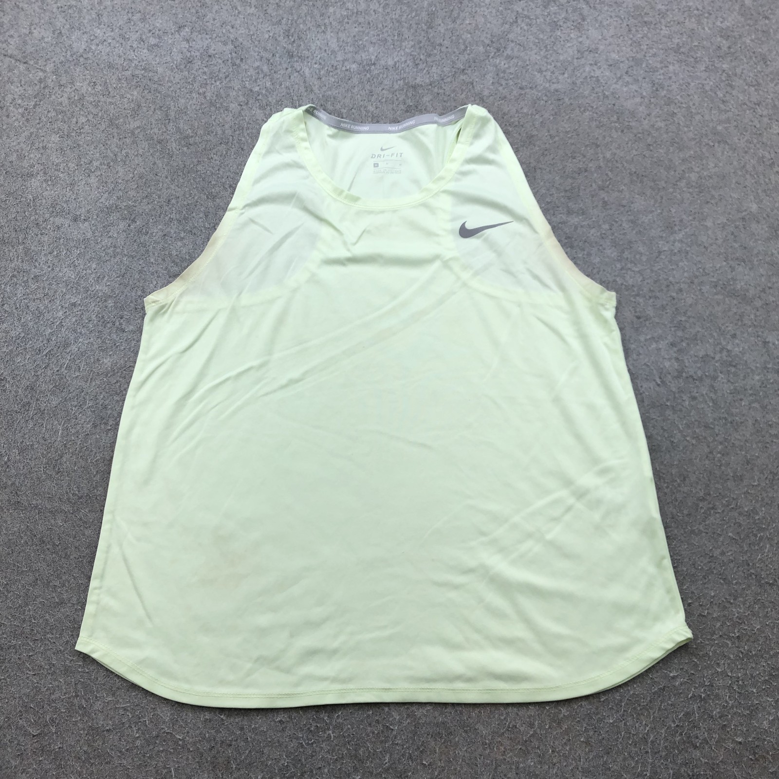 Nike Tank Top Womens Medium Yellow Athletic Shirt Dri-Fit Running