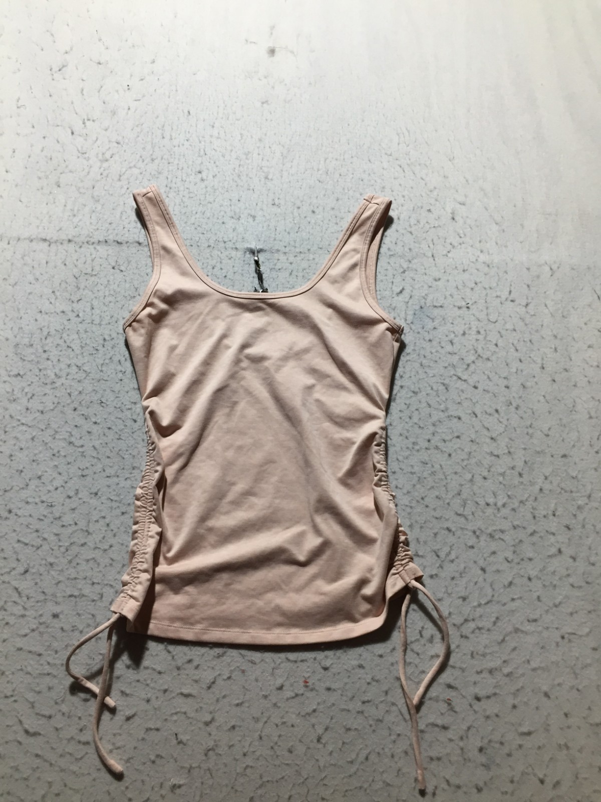 Joy Lab Active Tank Top Womens M Medium Peach Scoop Neck Stretch Tied Sides