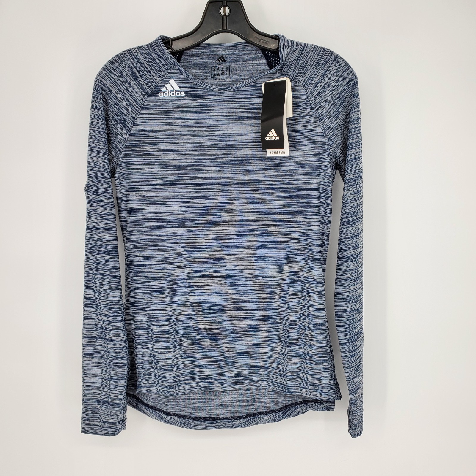 Adidas Aeroready Hilo Volleyball Jersey Womens Navy Blue White Long Sleeve NWT
