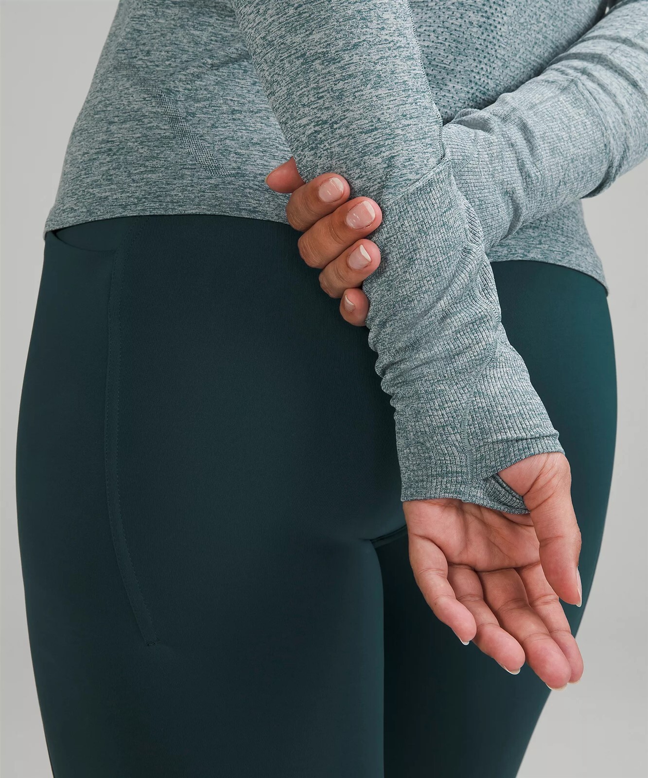 LULULEMON Swiftly Tech Long Sleeve Top 2.0 Race 0 Green Jasper White