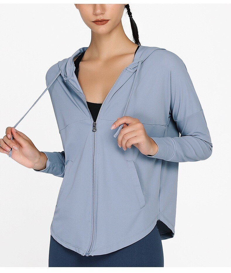 Women’s UPF 50+ Sun Protection Jacket Outdoor GYM Long Sleeve Hoodie Sun Shirts
