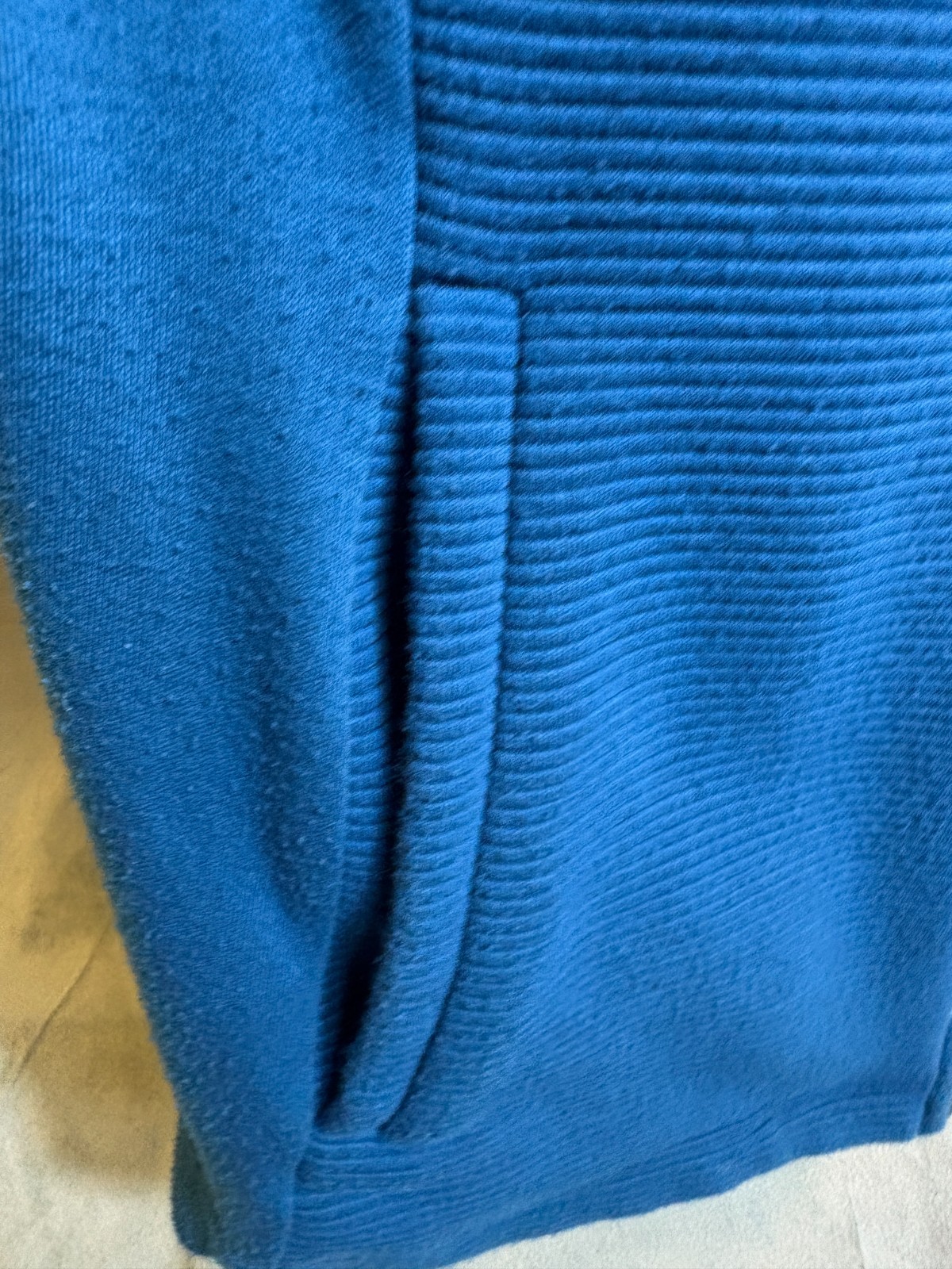 Straight Down Broadmoor Blue Pullover Womens 1/4 Zip Golf Performance Ribbed XL