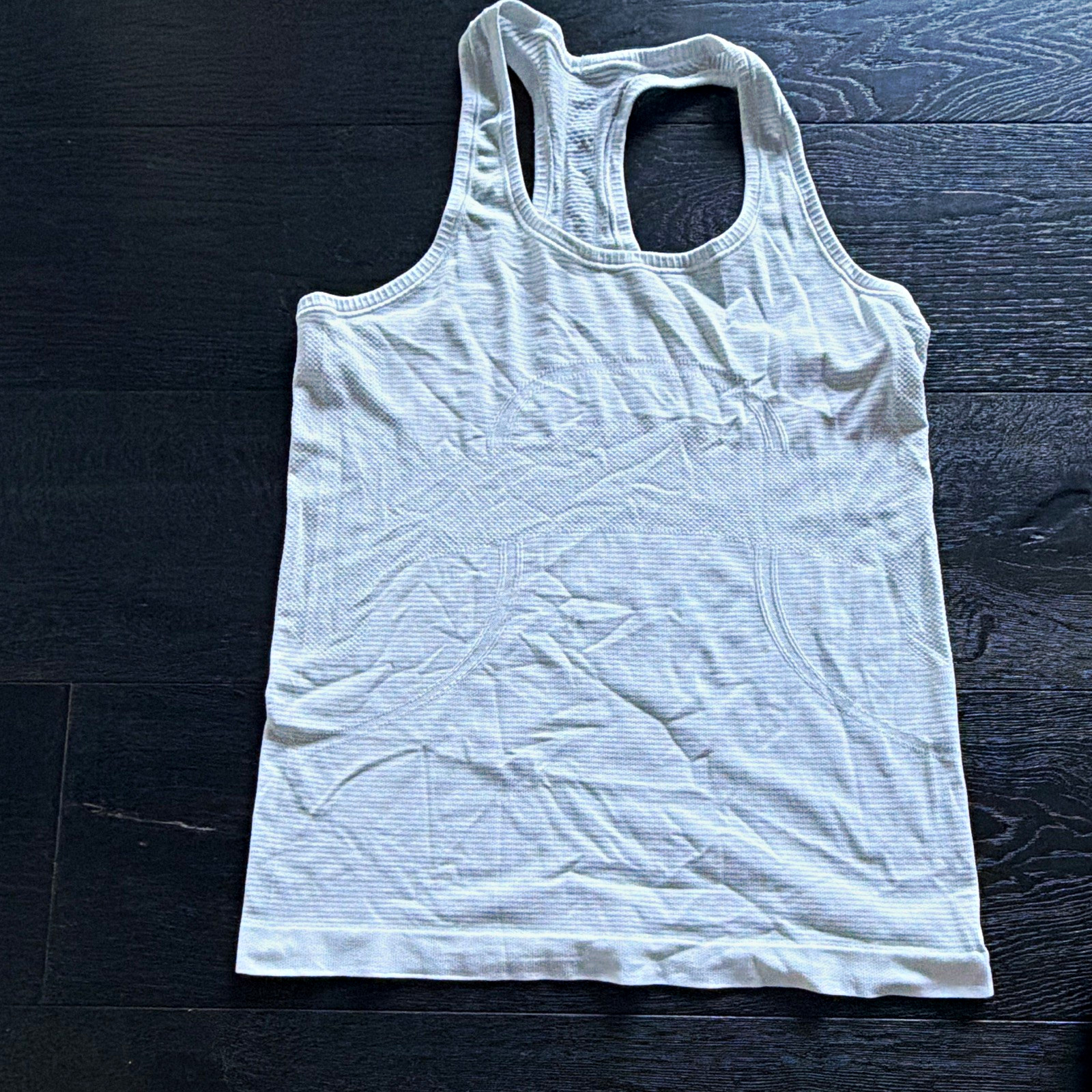 lululemon Women’s White Racerback Tank Scoop Neck Stretch Lightweight Sz 6