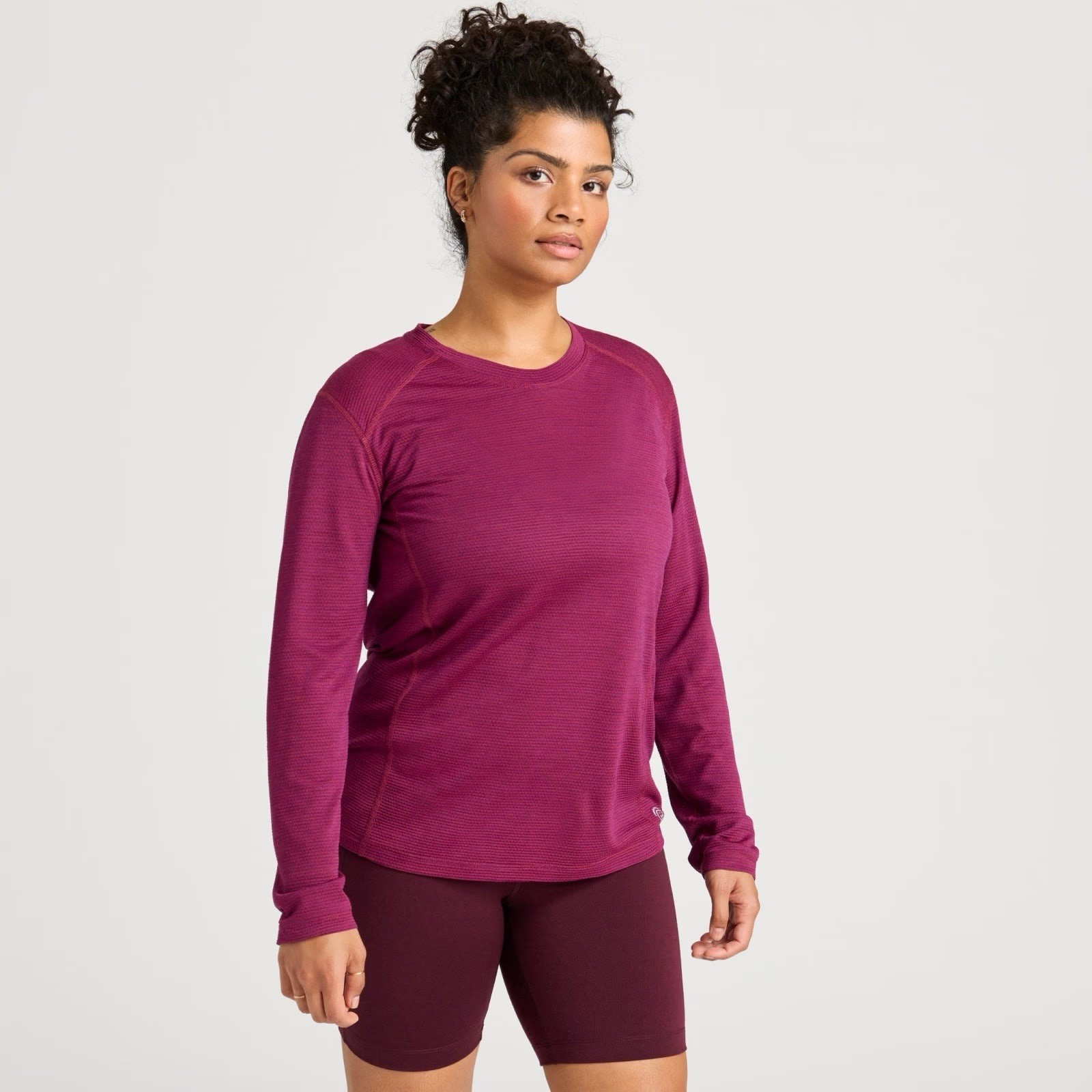 NWT ALLBIRDS Women’s Natural Run Long Sleeve Tee Merino Blend Crimson XS