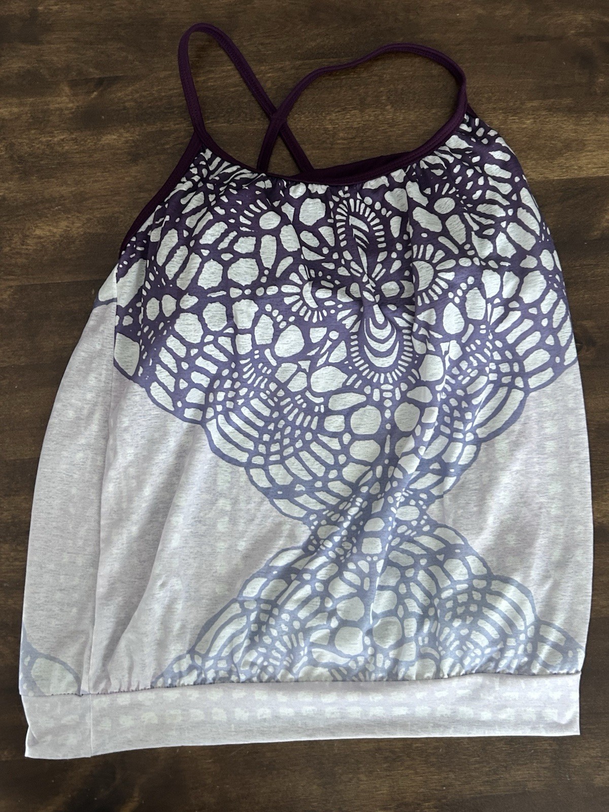 PrAna Meadow Yoga Tank Top – Women’s Size XS White Purple