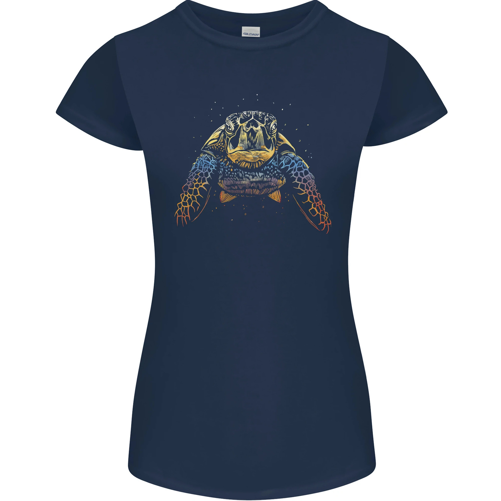 A Colourful Turtle Animals Ecology Ocean Womens Petite Cut T-Shirt