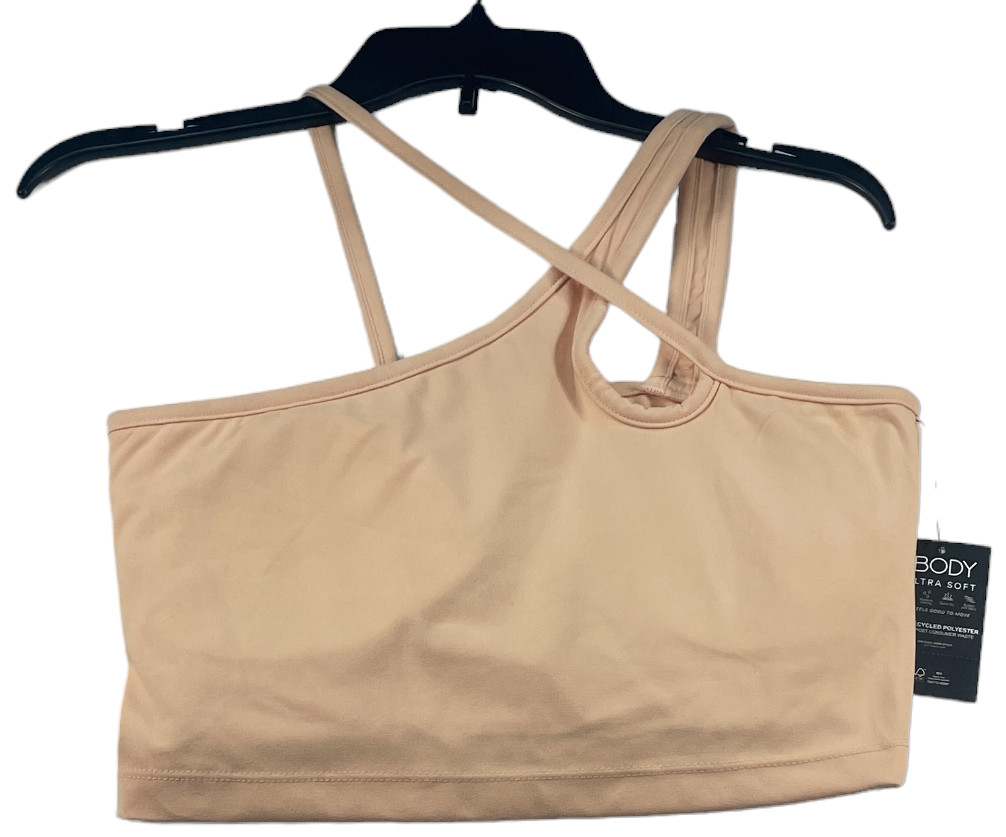 Cotton On Workout Vestlette Womens size Large Peach Orange Keyhole Crop New