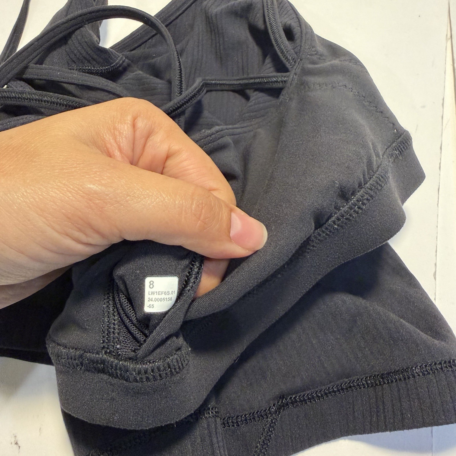 lululemon Align™ Strappy Ribbed Crop Tank Top 8 Black Sexy Yoga Sporty Training