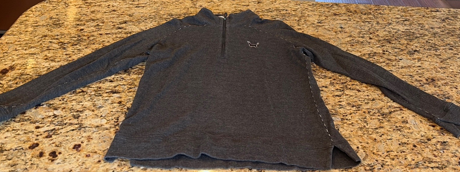 Kate Lord Women’s Gray Quarter Zip Golf Pullover Size Large