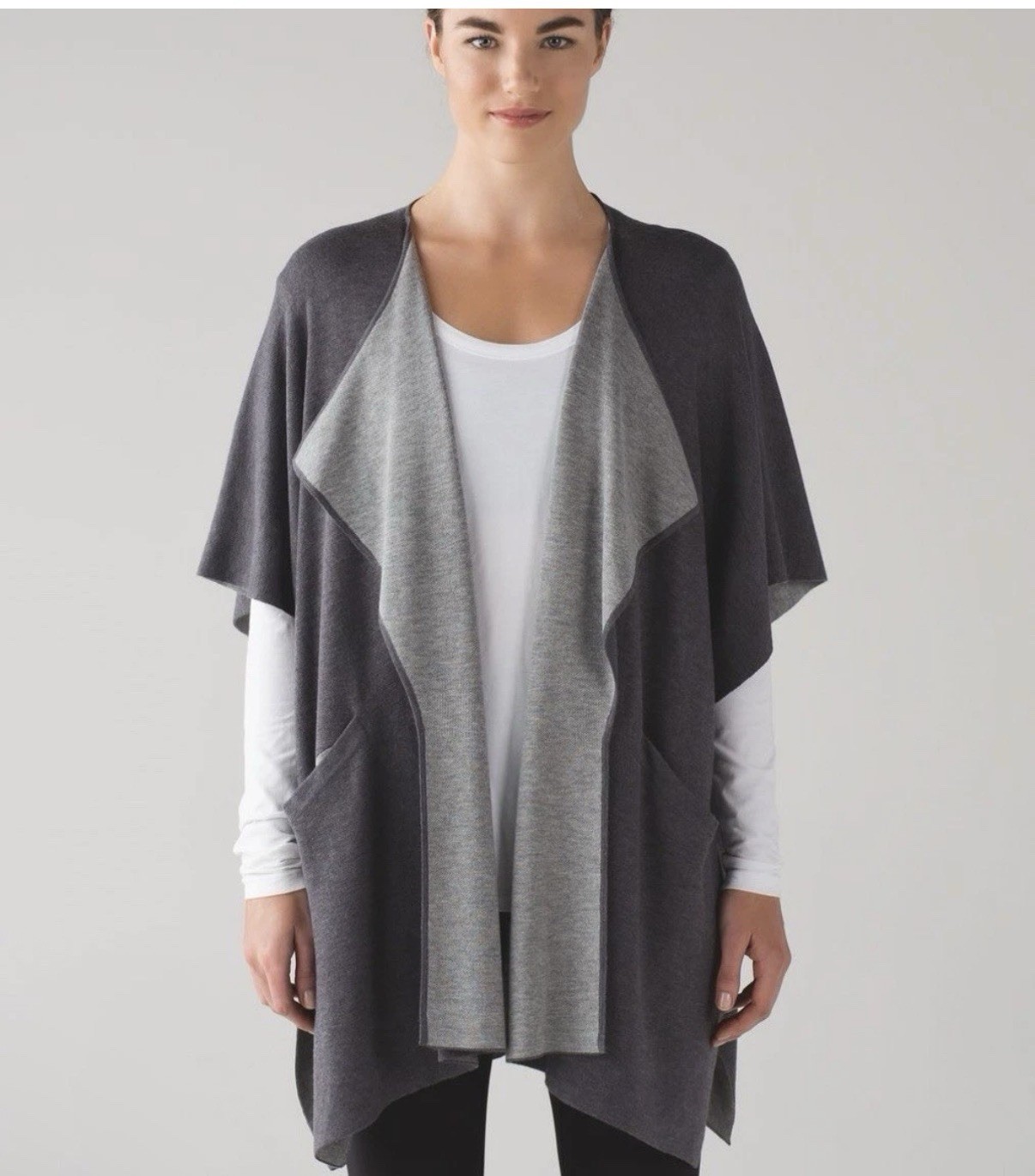 LULULEMON- After Asana Wrap Convertible Shawl Cardigan Cashmere Blend