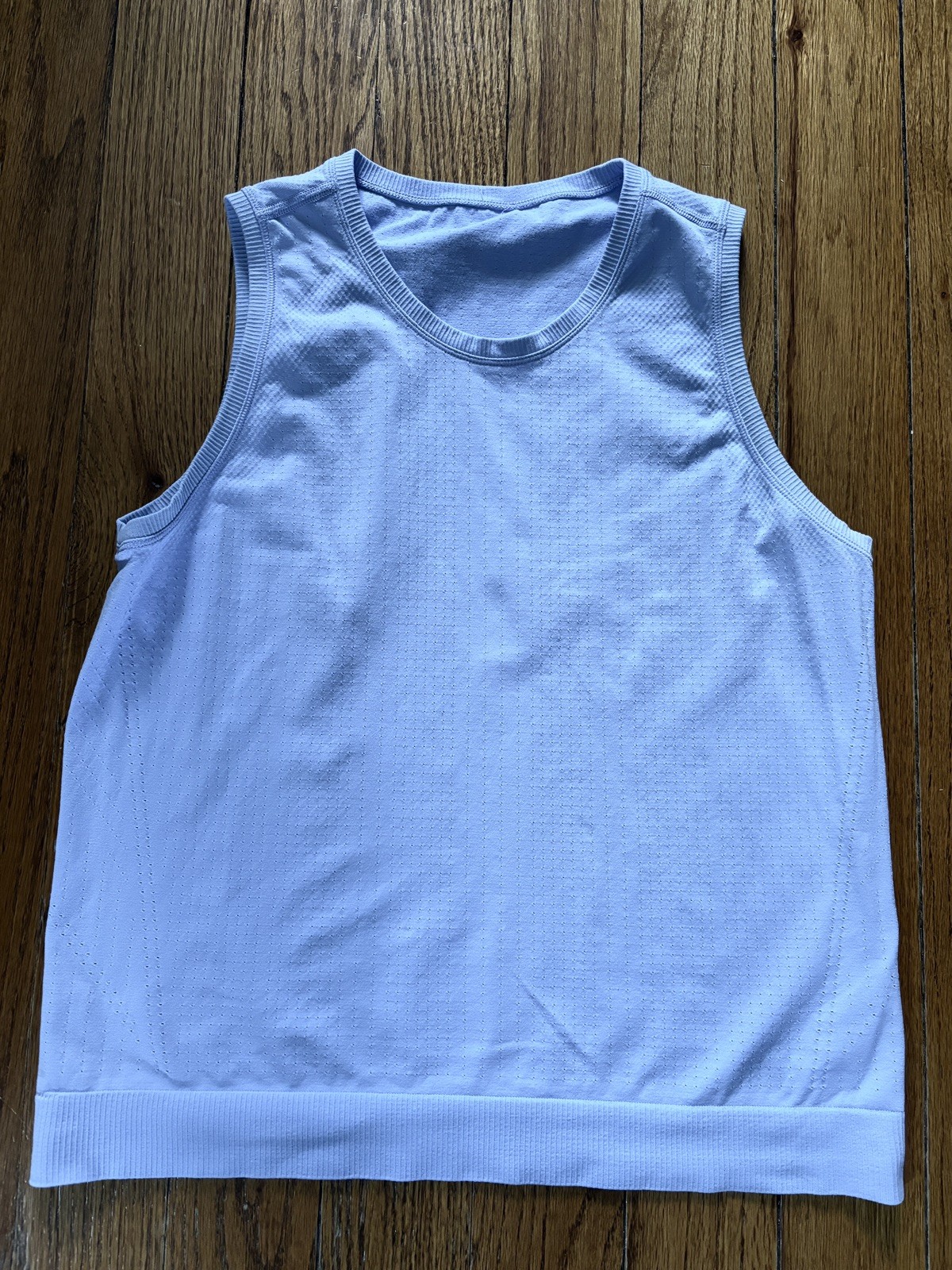 Athleta In Motion Seamless Tank Top Crew Neck Blue XL
