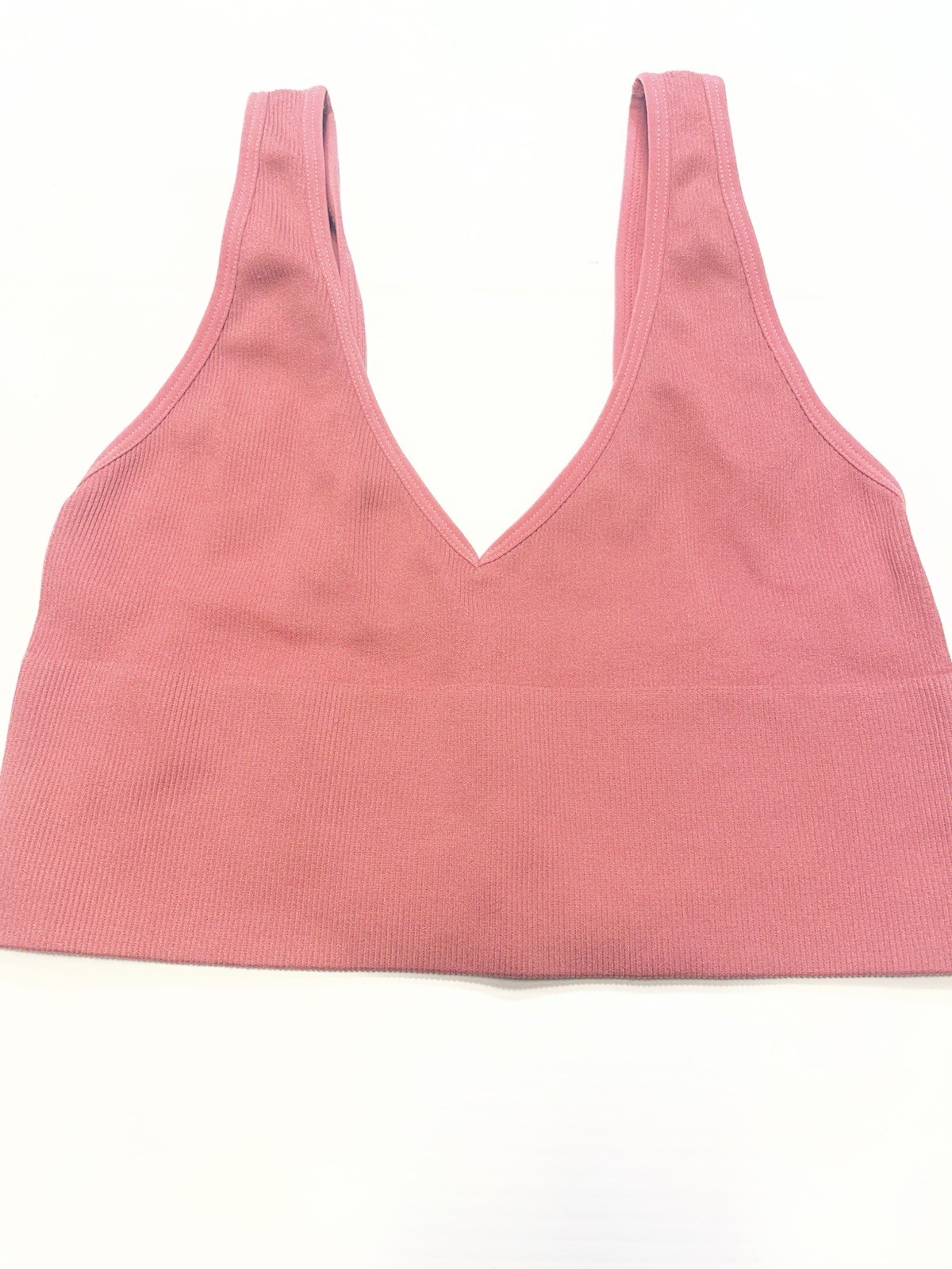 DYNAMIC Ribbed Stretch Crop Tank – Dusty Rose NWOT One Size