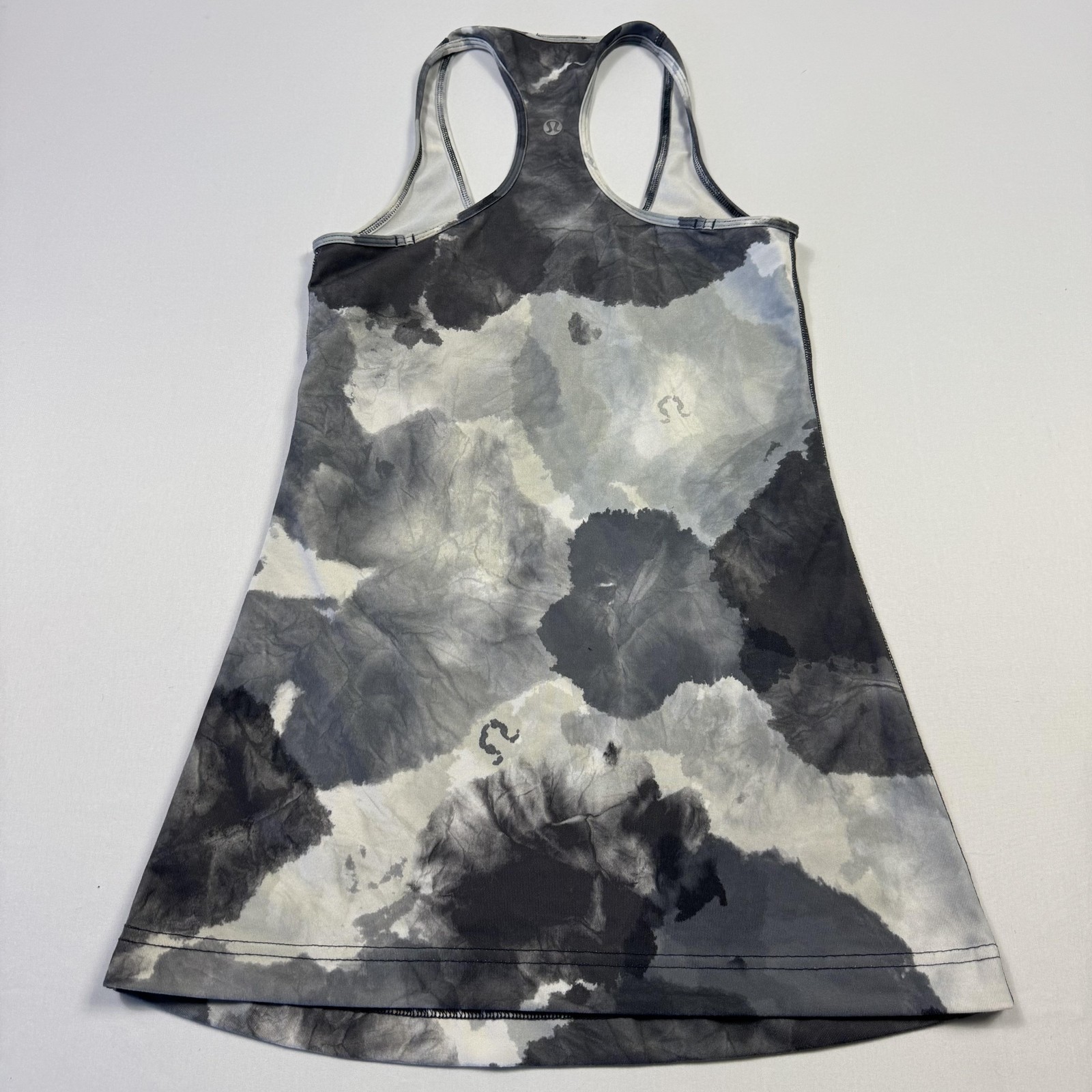 Lululemon Tank Top Womens Small Gray Batik Print Racerback Yoga Gym Athletic