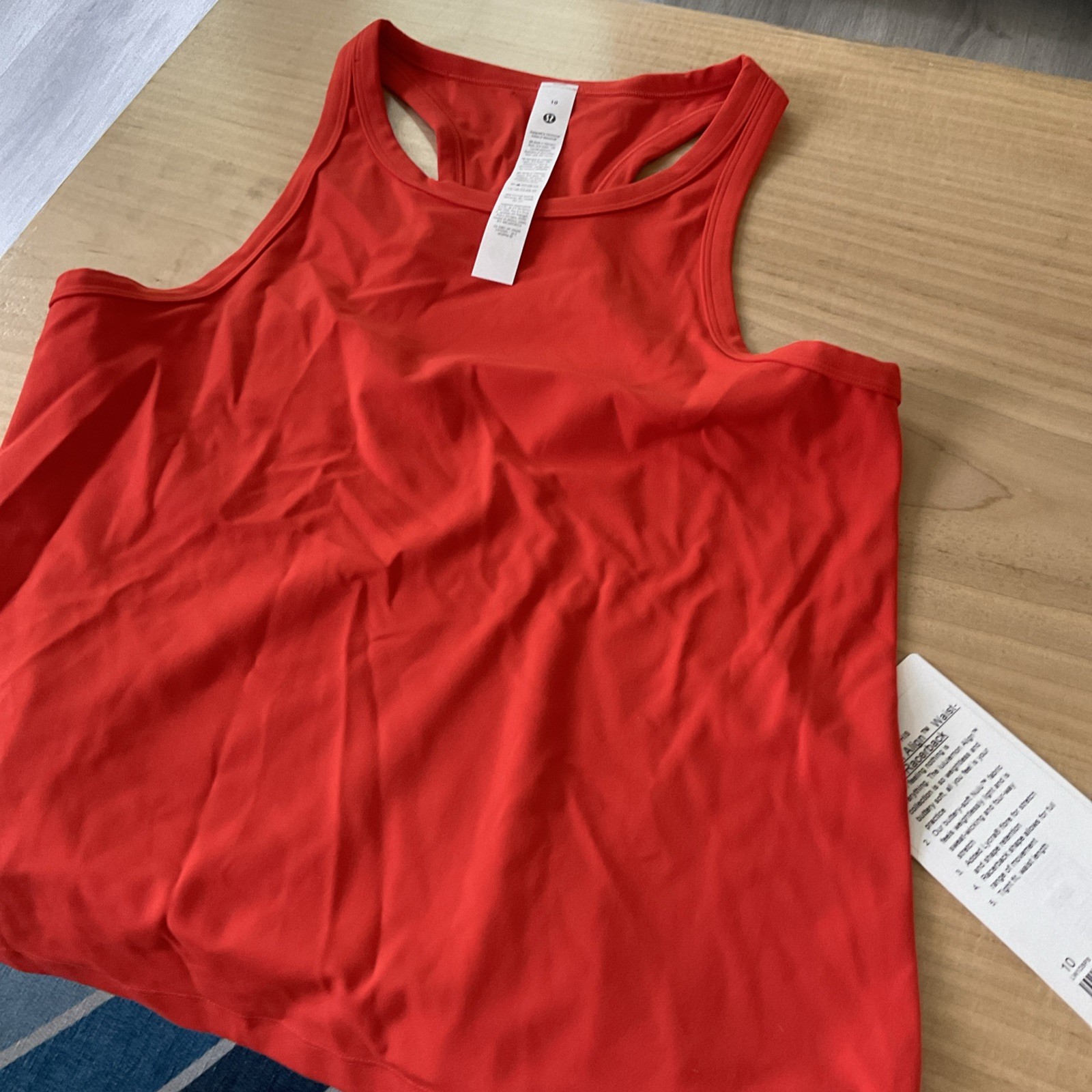 lululemon Align Waist-Length Racerback Tank Top Red 10 Stretch Breathable