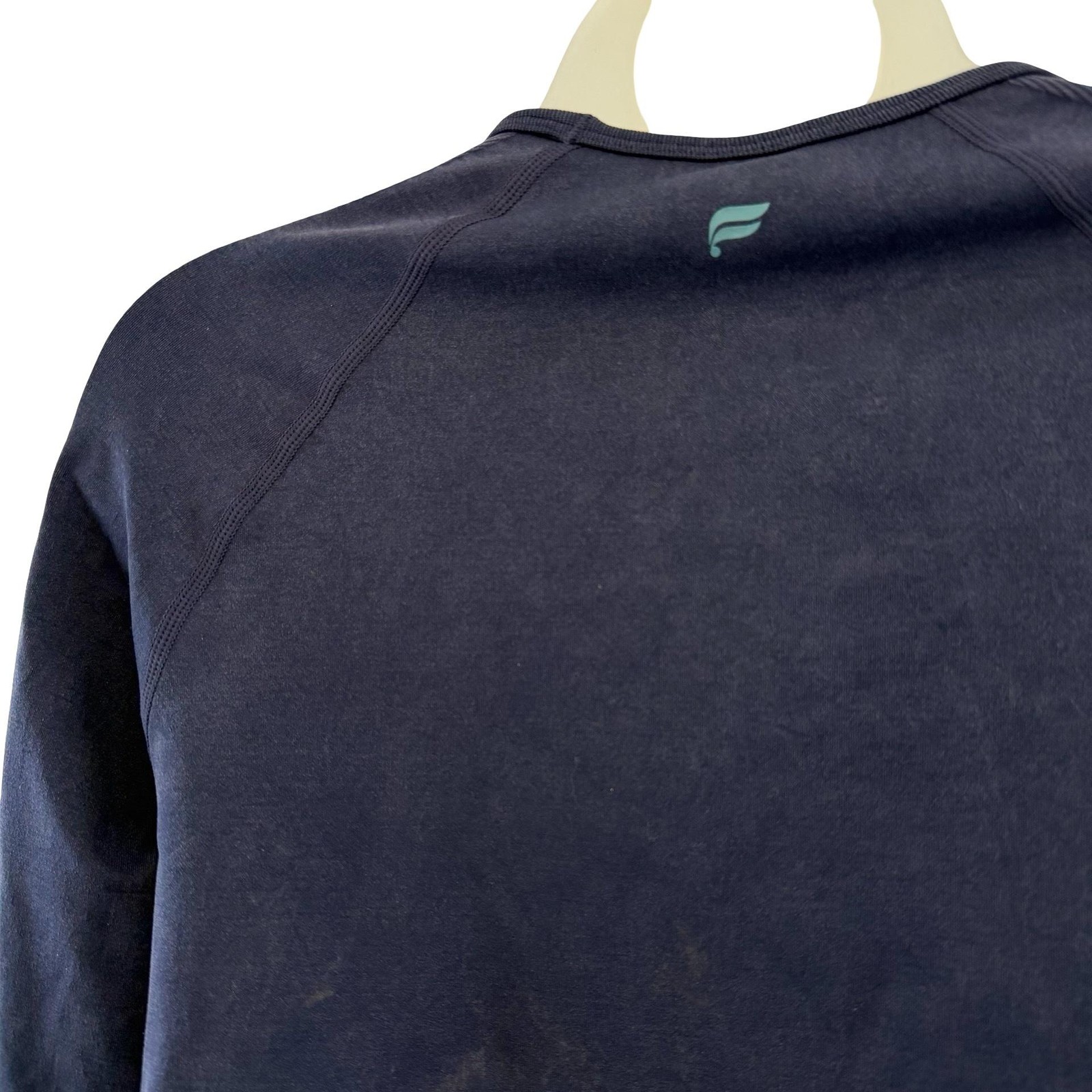 Fabletics Sync Seamless Long Sleeve Shirt Womens Large Navy Blue Workout Gym Top