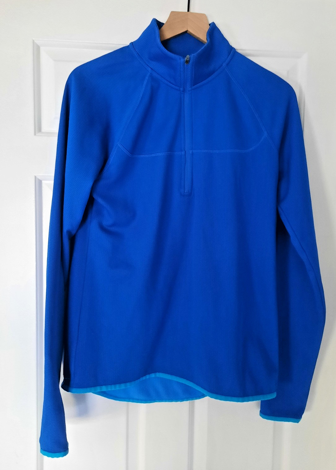 Women’s Blue Champion Powertrain WarmCtrl Duofold 1/4 zipper pullover | Large