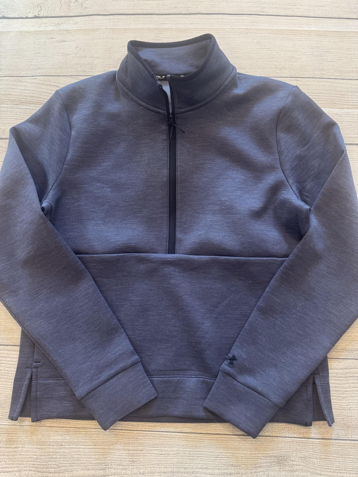 Under Armour Sweater Womens Medium Navy Blue Golf Quarter Zip Pullover Stretch