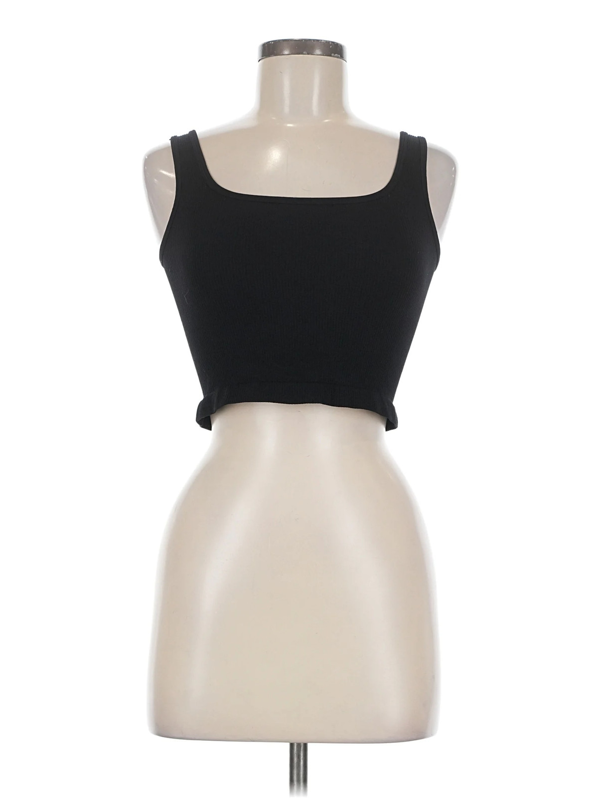 OQQ Women Black Active Tank M