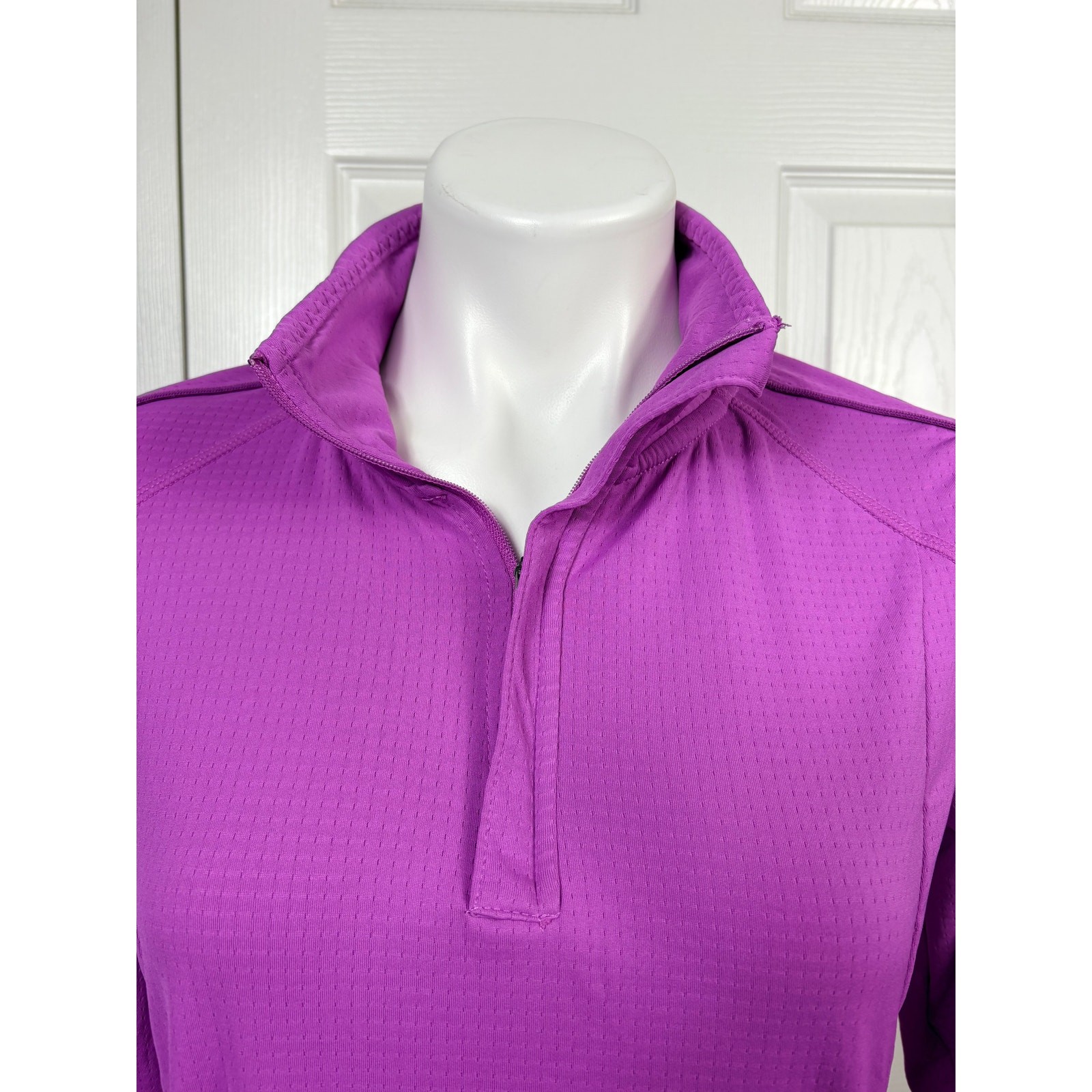 Mondetta Performance Recycled Polyester Top Puyllover 1/4 Zip Top Purple M