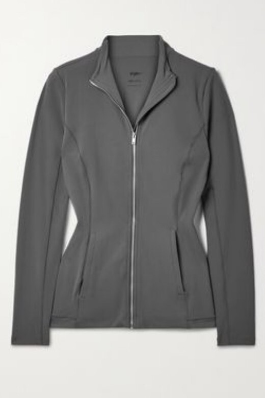 NIKE Women’s YOGA Luxe Dri-FIT Full-Zip Jacket Dark Smoke Grey SIZE: Med $130
