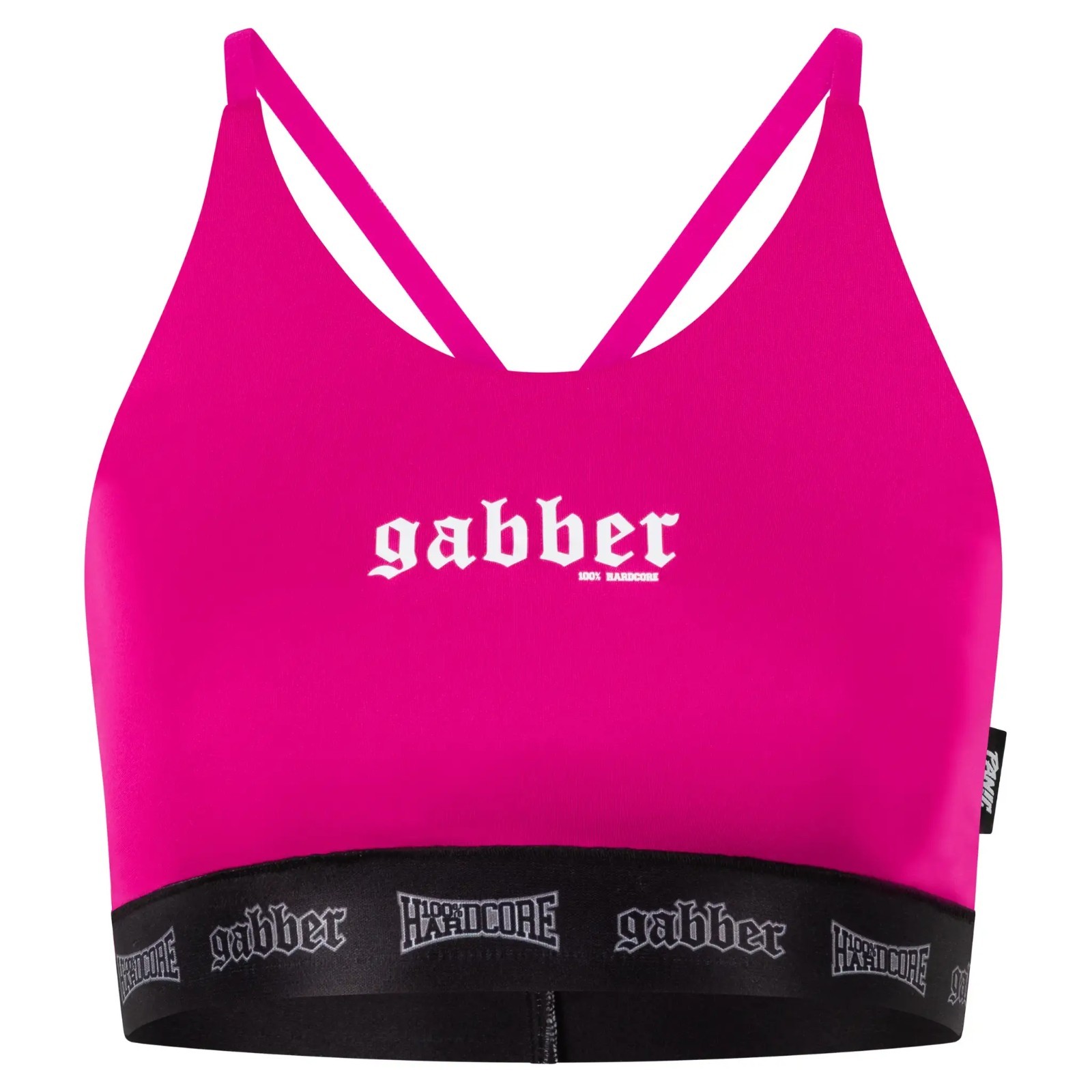 100% HARDCORE Women’s Sports Top “Gabber” | Pink | Pink Gabber Short Sports Top