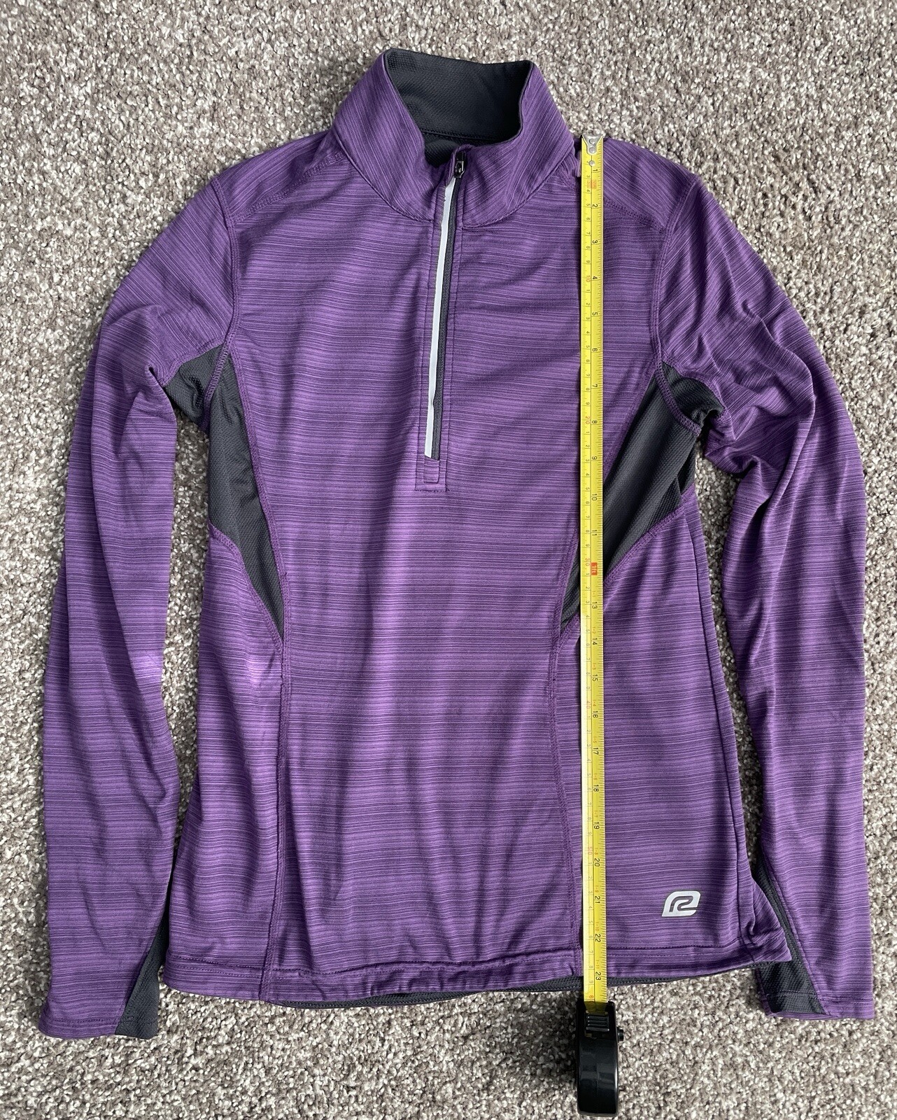 Road Runner Women 1/2 Zip Pullover Top Size XS Long Sleeve Athletic Purple Run
