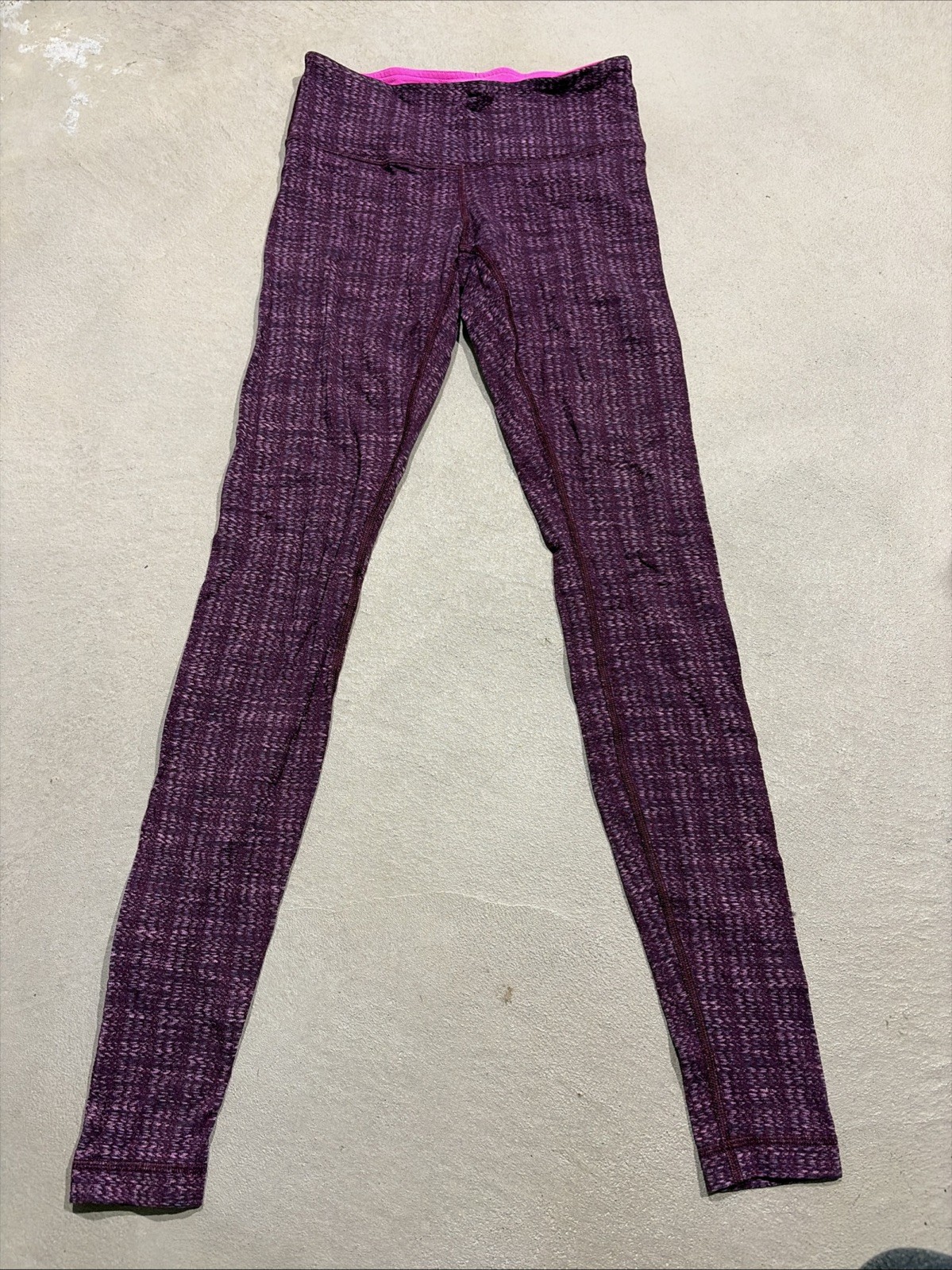Lululemon Wunder Under Pant Textured Ziggy Wee Sz 4