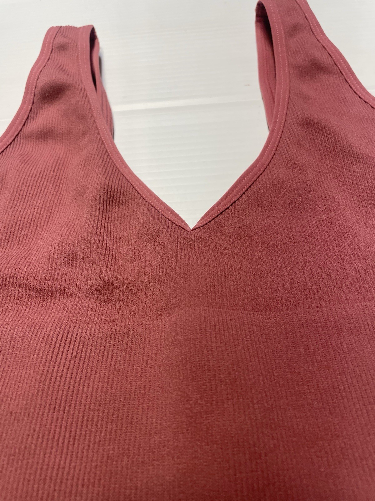 DYNAMIC Ribbed Stretch Crop Tank – Dusty Rose NWOT One Size