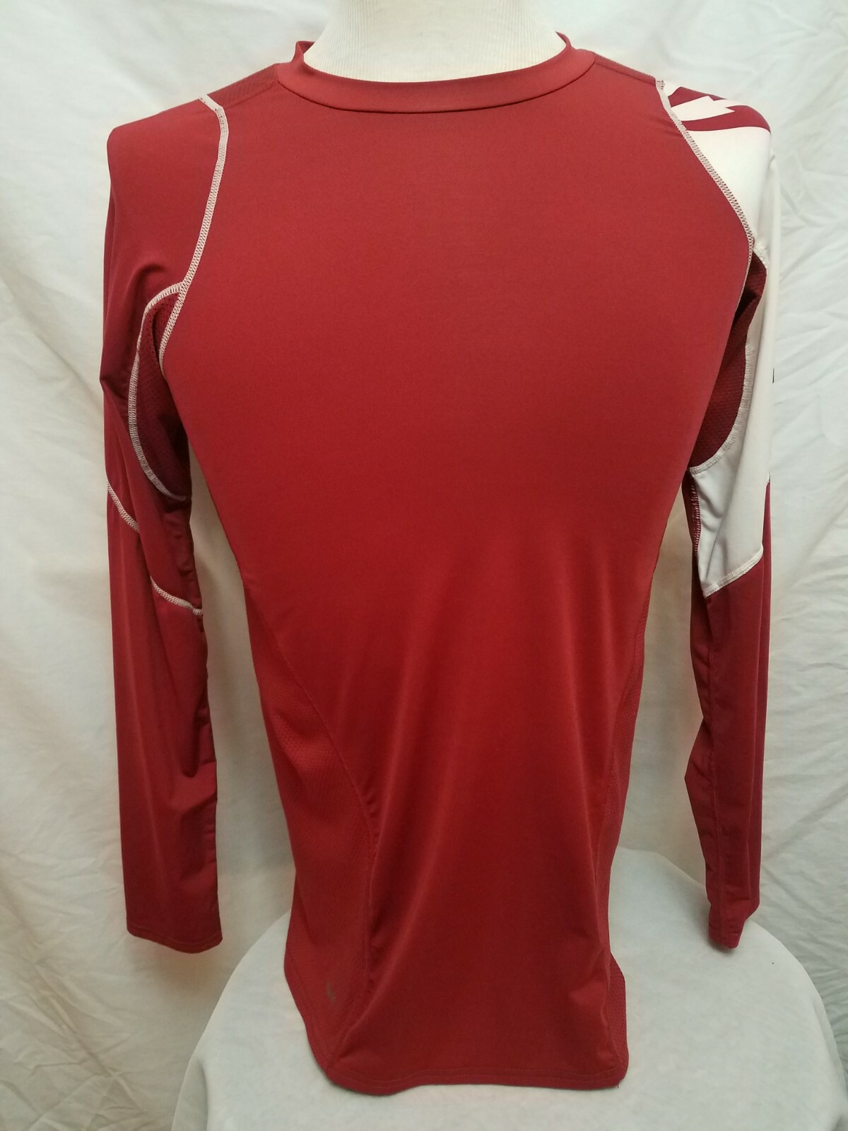 Nike Team Fit Dry Womens Lightning Base Layer Red Long Sleeve Shirt Size XL Tall