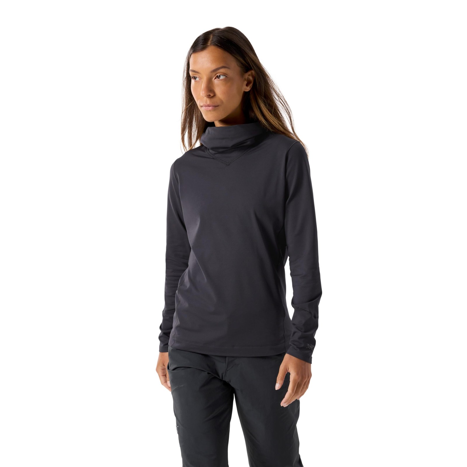 Arc’teryx Rho Hoody Women’s Lightweight Base Layer Hoody Black Small New