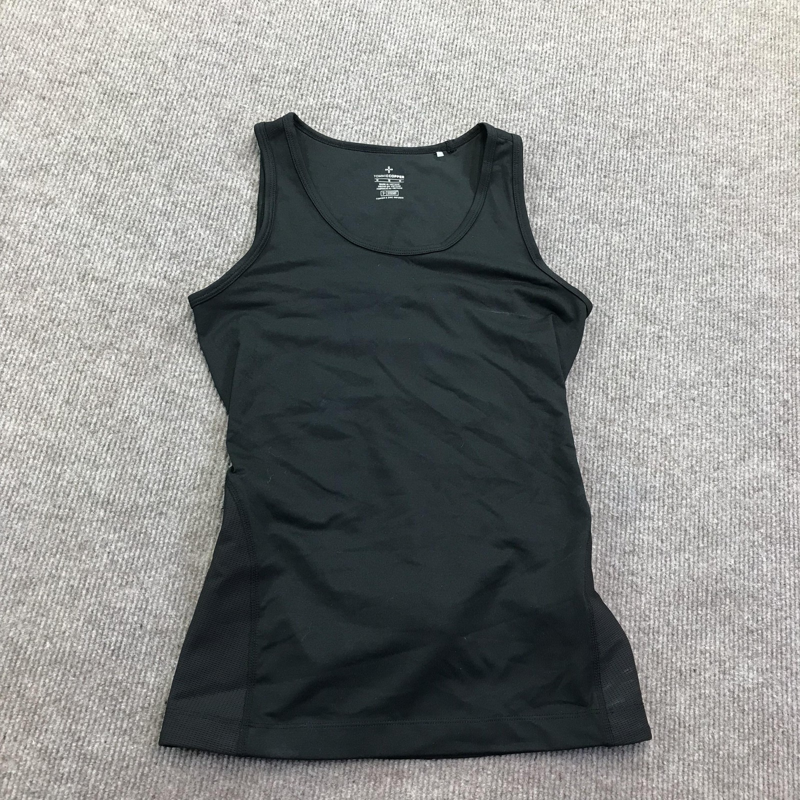 Tommie Copper Back Support Tank Top Womens Medium Black Compression Athletic