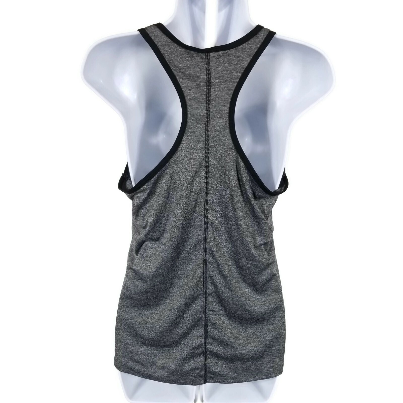 Old Navy Active Semi-Fitted Racerback Tank Top Womens M Gray Black