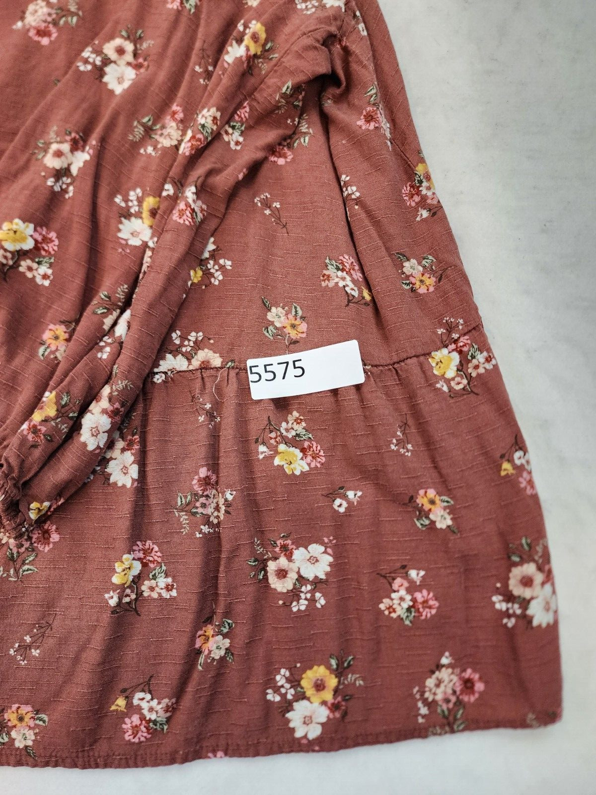 Maurices XL Boho Romantic Cottage Core Scoop Neck Flowy Balloon Sleeve Floral