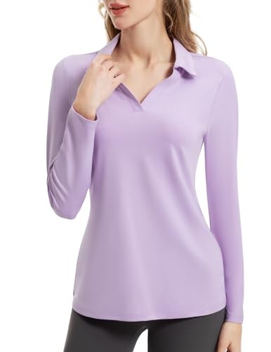 FK3140LST FKEEP WOMEN’S Tennis Golf Shirt Long Sleeved Lavender M