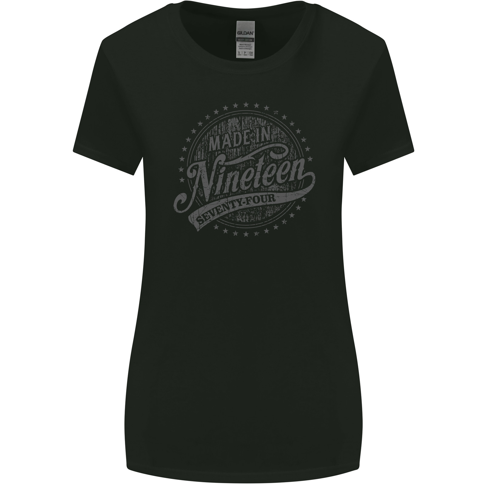 Distressed 52nd Birthday Made In 1974 Womens Wider Cut T-Shirt