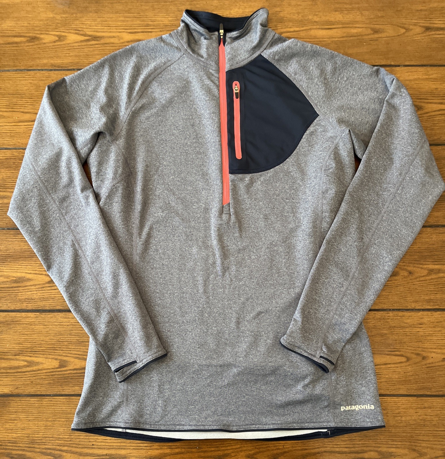 Patagonia Speedwork 1/4 Zip Pullover Womens Small Gray Thermal Running Top
