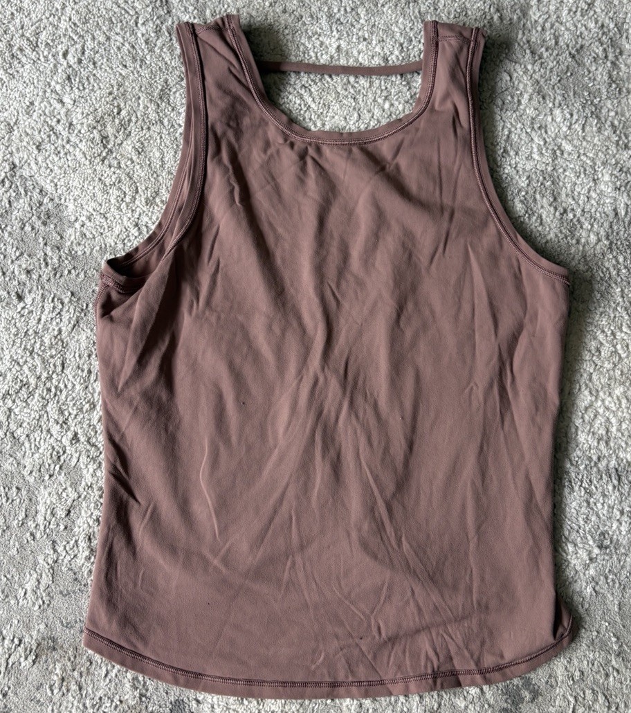 Lululemon Size Large Deep Stretch Tank Pink Nulu