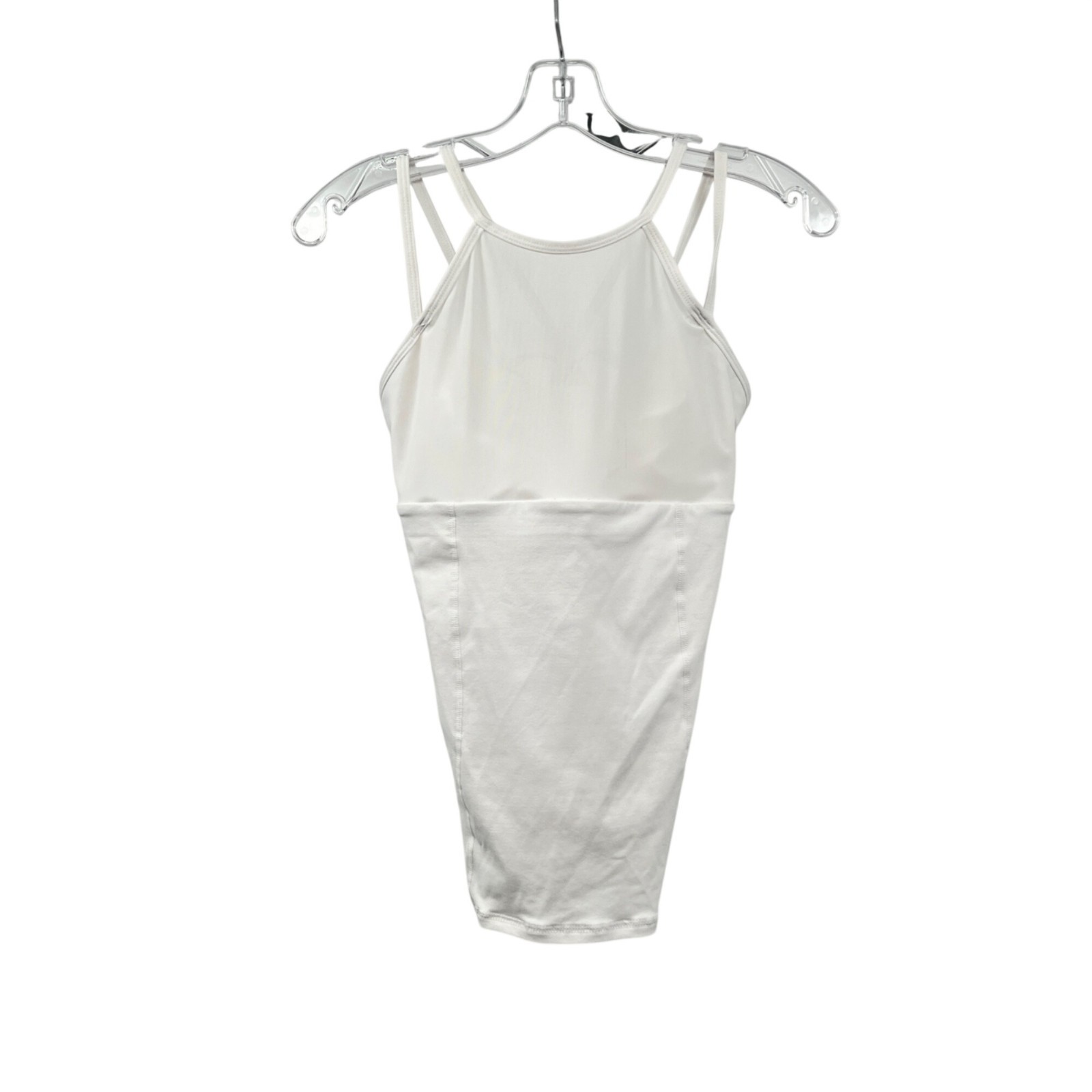Zyia Active Womens Tank Top Double Strap White Size Medium