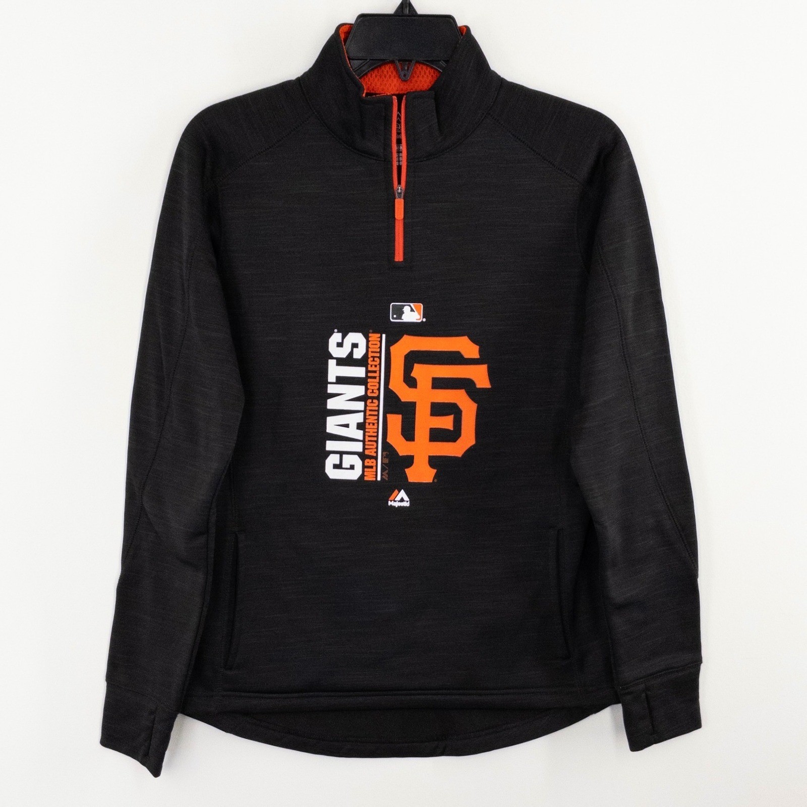 Majestic SF Giants Icon Streak Space Dye 1/4 Zip Jacket Women’s Medium Black