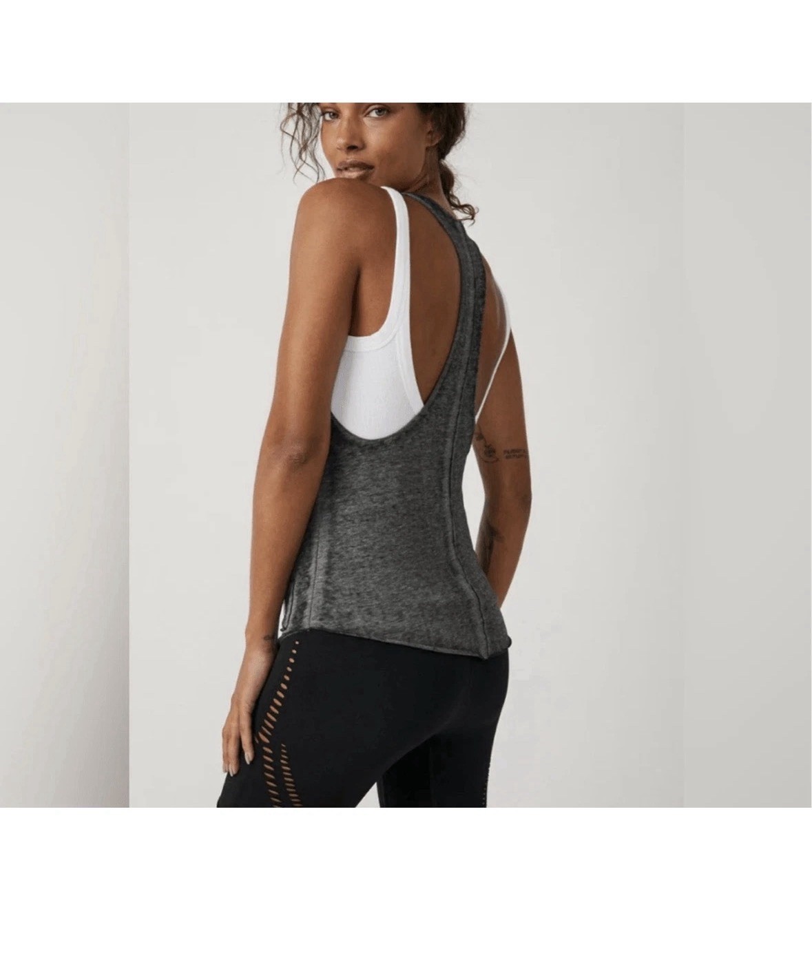Free People / FP Movement Exhale Tank Racerback Green Large New* BO1323