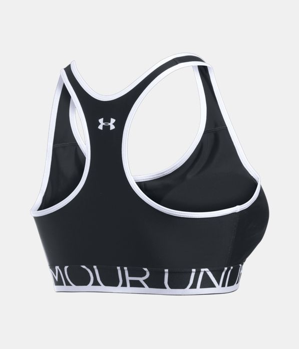 Under Armour Black / White Medium-Impact Sports Bra (1250132) Size XS – NWT