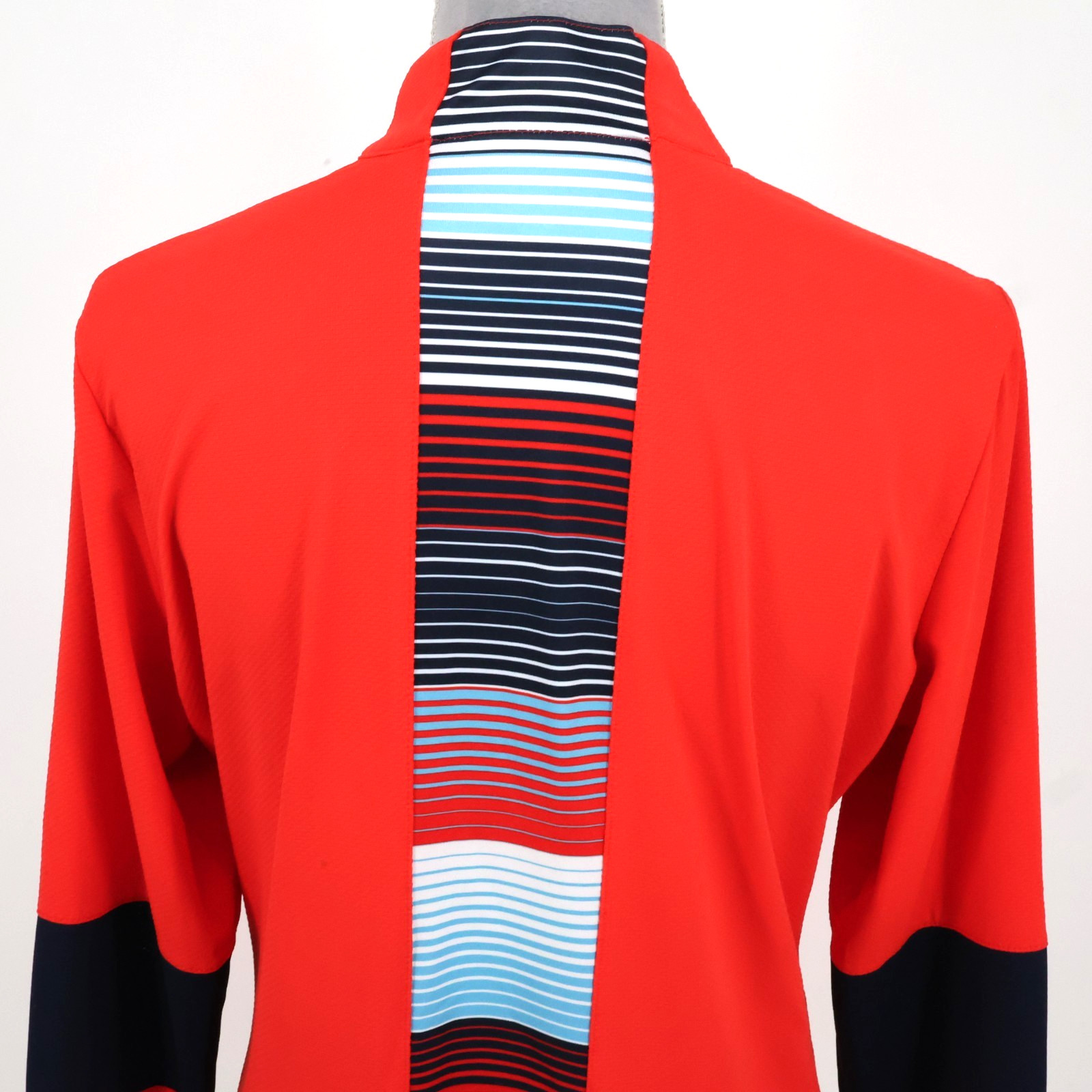 GG blue Womens Large Red Orange Exercise Top Quarter Zip Mock Neck Exercise Gym