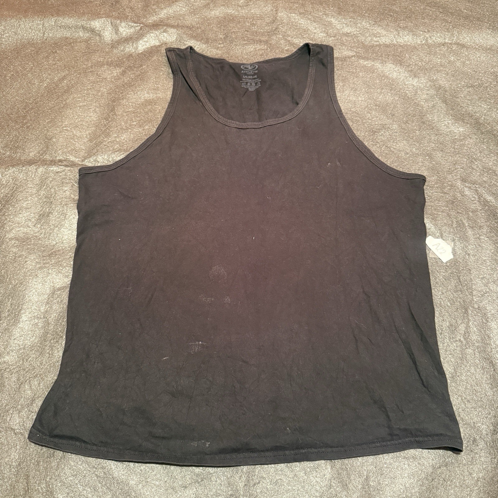 Athletic Womens Tank Top L Large 42/44 Black Sleeveless Shirt Casual Basic