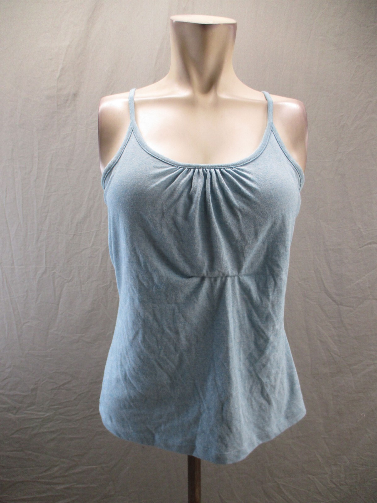 REI Size S Womens Gray Cotton Blend Scoop Neck Athletic Racer Back Tank Top 557