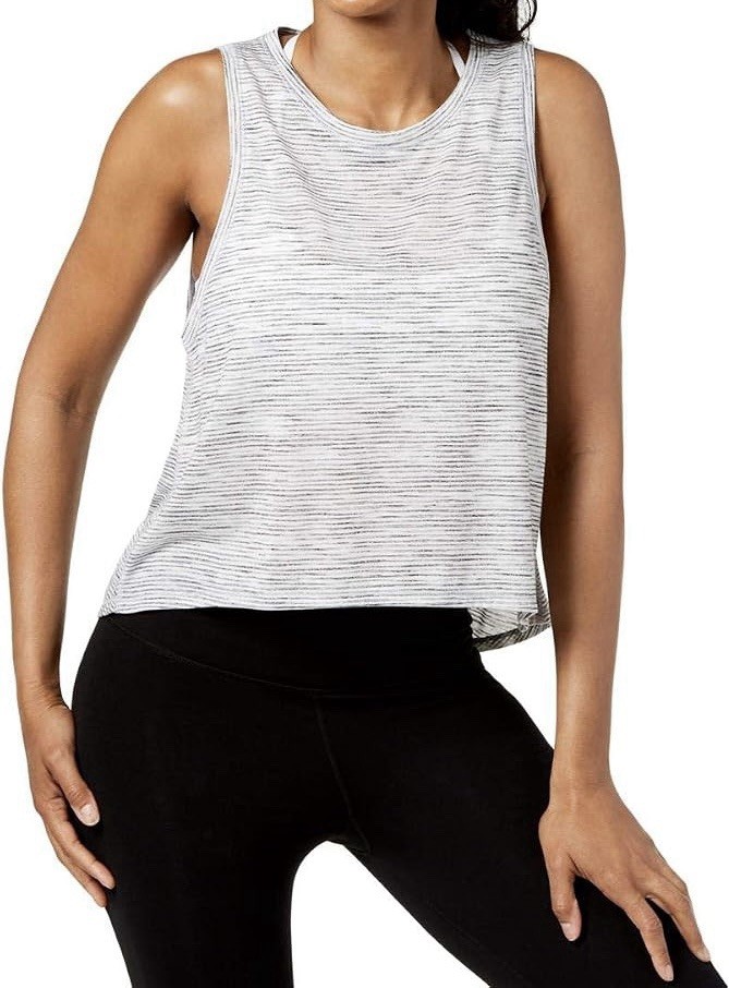 lululemon Women’s M Gray Heathered Racerback Sleeveless Stretch Tank Knit