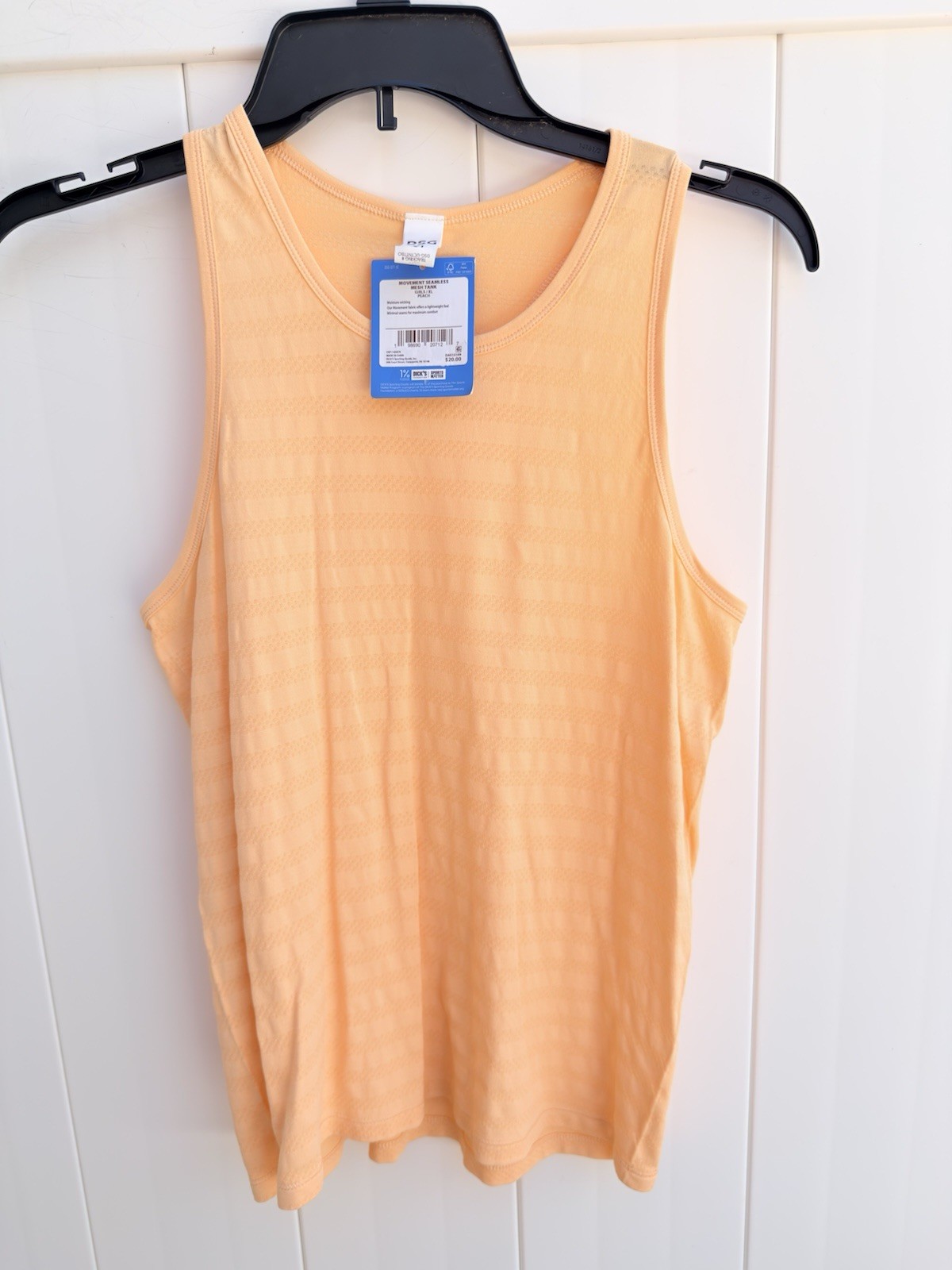 NWT DSG Racer Back Tank Top X-LARGE (16) Woven Peach